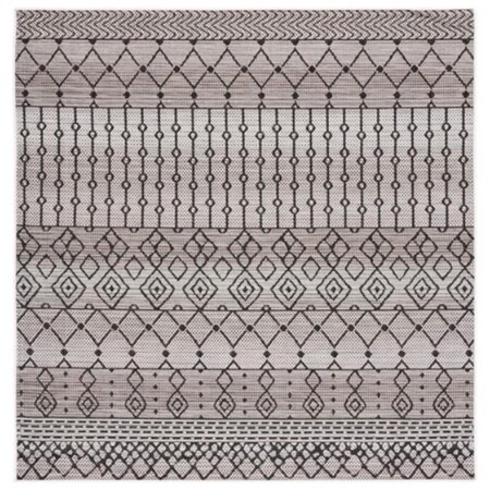 Safavieh 7 x 7 ft. Havana Outdoor Square Power Loomed Rug Light Brown & Black HAV301E-7SQ